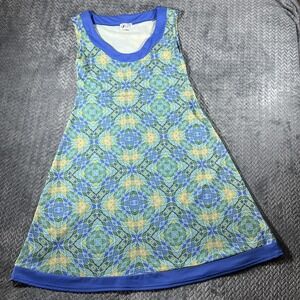 Cerulean Blu A-line Dress‎ Women's L Sleeveless Art To Wear Resort Beach